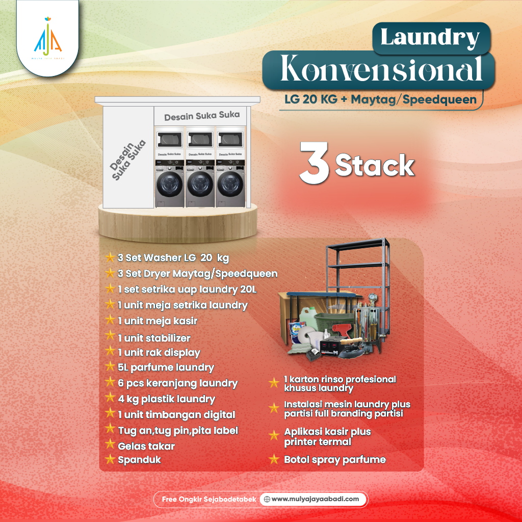 PAKET LAUNDRY Konvensional LG 20KG dan MAYTAG,SPEEDQUEEN