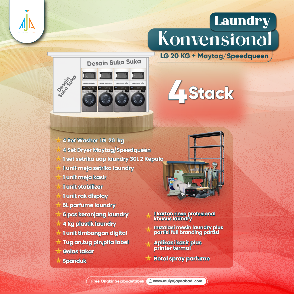 PAKET LAUNDRY Konvensional LG 20KG dan MAYTAG,SPEEDQUEEN