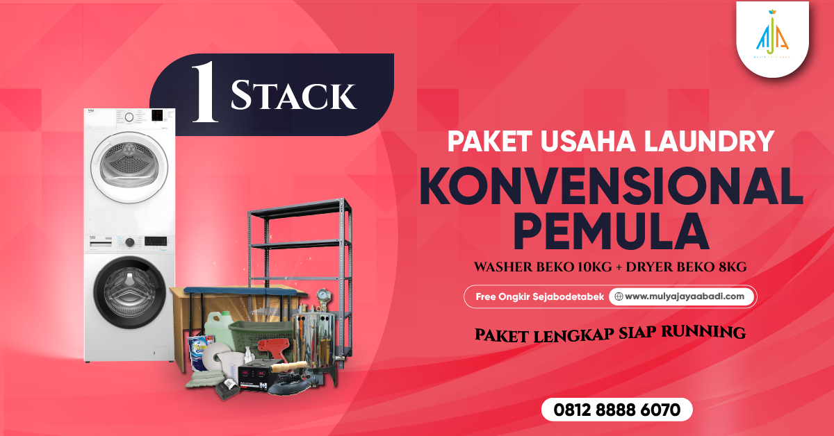 Paket Usaha Laundry Pemula Konvensional 1 Stack Paket Lengkap
