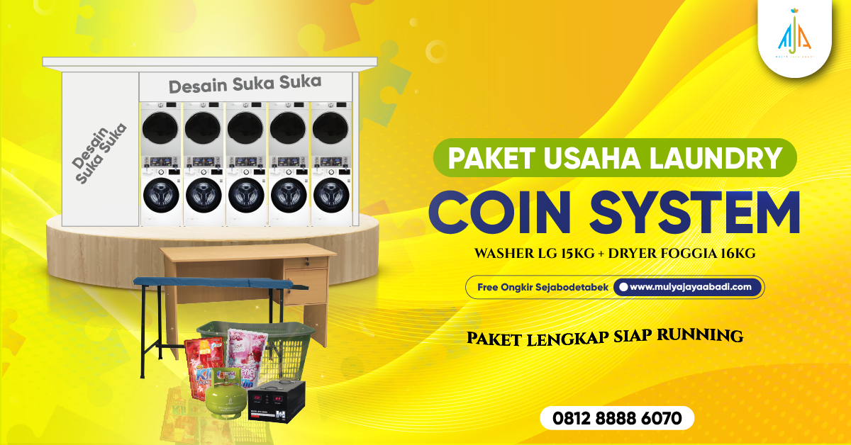 Paket Laundry Coin LG 15kg dan Foggia