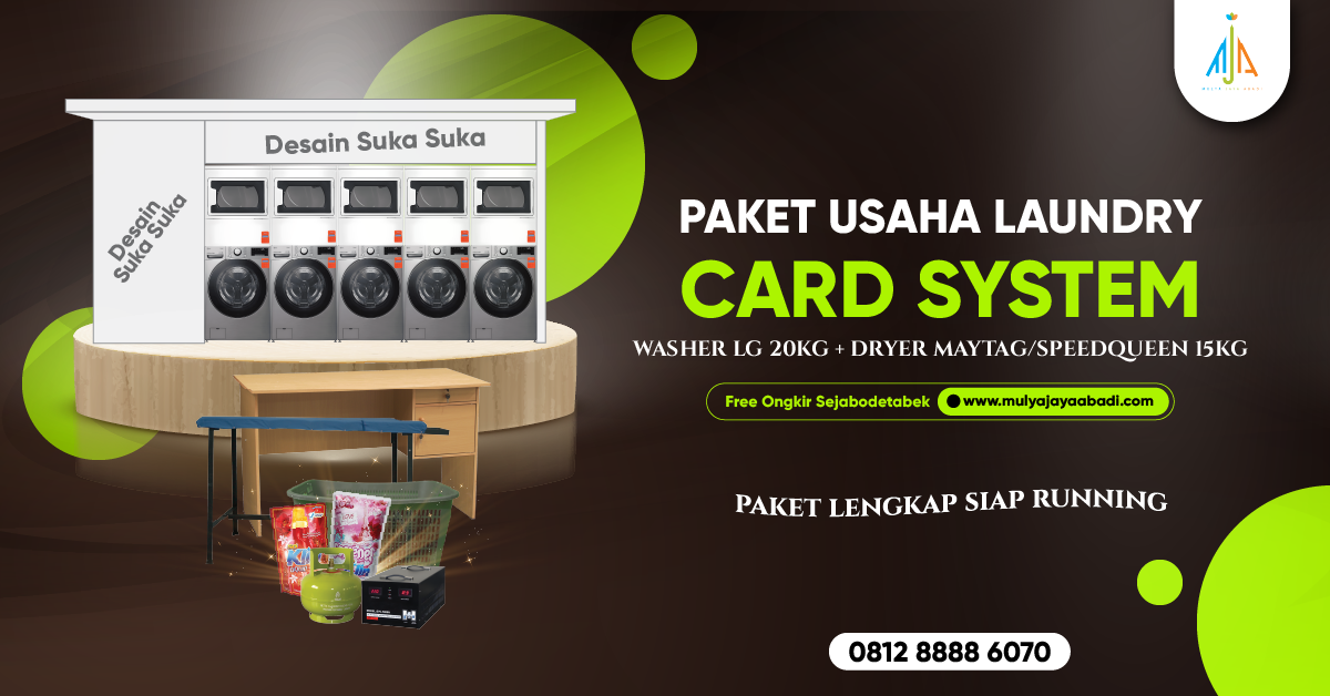 Paket Laundry Card LG 20kg dan Maytag dan Speedqueen