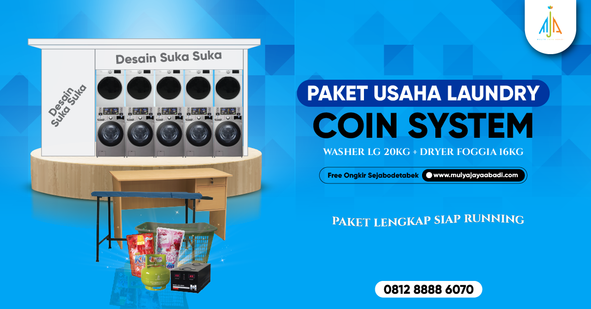 Paket Laundry Coin LG 20kg dan Foggia